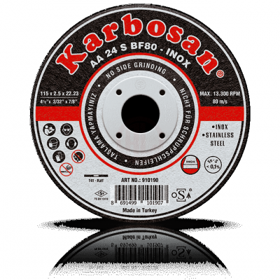 Karbosan 115x1.0x22.23 INOX Paslanmaz Çelik İnce Kesme Diski